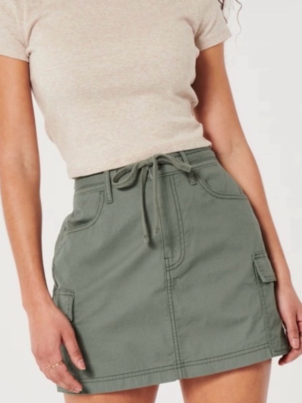 Hollister high rise cargo mini skirt